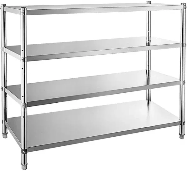 VEVOR Stainless Steel Shelving 60x18.5 inch 5 Tier Adjustable Shelf Storage Unit Stainless Steel Heavy Duty Shelving for Kitchen Commercial Office