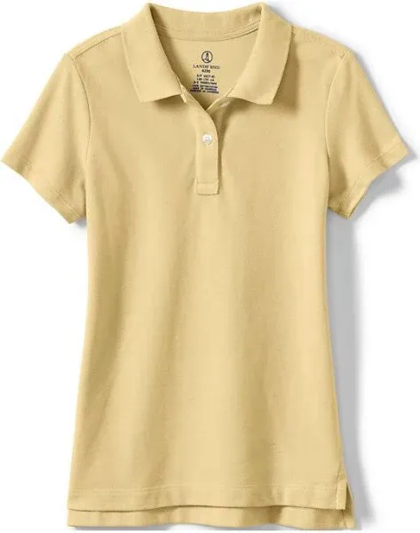 Lands' End Girls Short Sleeve Feminine Fit Mesh Polo Shirt