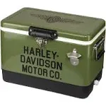 Harley-Davidson 26 Qt. Motor Company Logo Retro Metal Cooler - Army Green