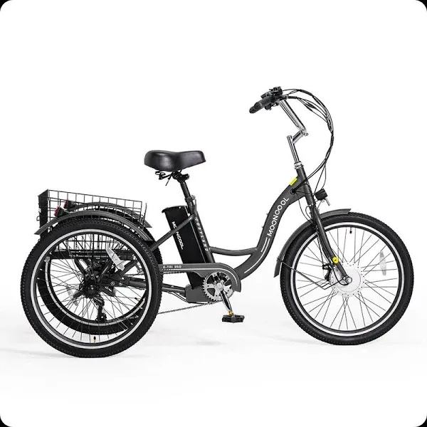 Mooncool Electric Tricycle for Adults 350w 36V Electric Trike Electric Bicycle