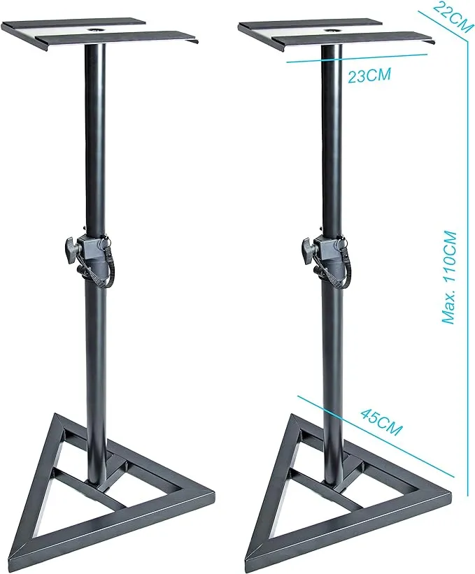 (TM) Upgraded Height Adjustable Speaker Stands Mounts, Two in One Floor Stand...