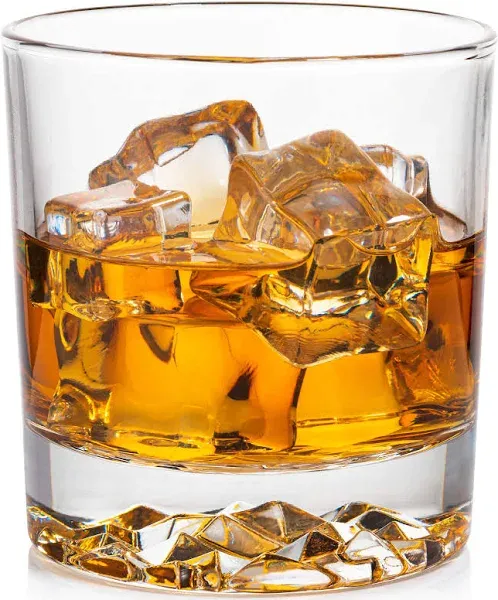 Whiskey Glasses Set of 4 with Brilliant Mountain Imprint