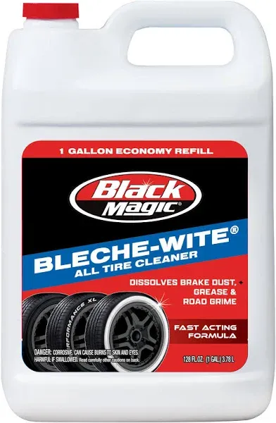 Black Magic 800002222 Bleche-Wite Tire Cleaner, 1 Gallon