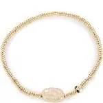 KENDRA SCOTT GRAYSON STRETCH BRACELET GOLD TONE WITH ROSE QUARTZ