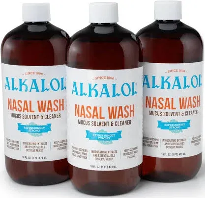 Alkalol Solution Original Nasal Wash, 3 Count -16 fl oz, 16 fl oz (pack of 3)