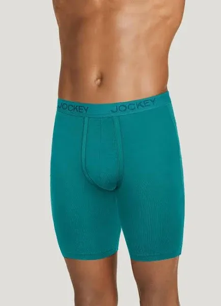 Jockey Men's Underwear Chafe Proof Pouch Ultra Soft Modal 8.5" Long Leg Boxer Brief