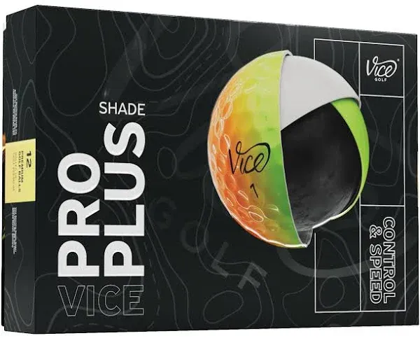 Vice Pro Plus Golf Balls (2024 Model) Yellow/Orange