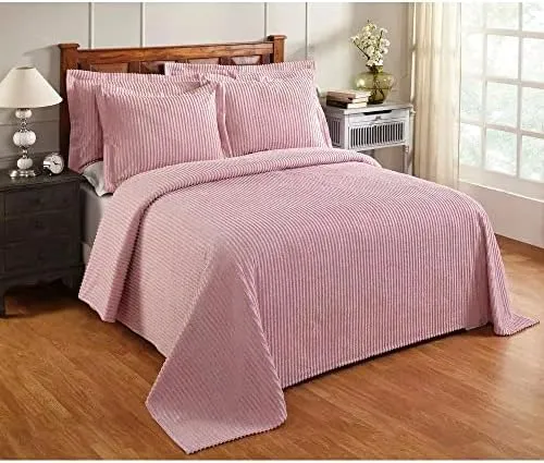 Better Trends Jullian Solid Pattern 100% Cotton Bedspread Set