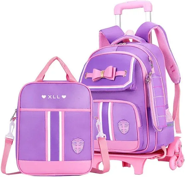 MITOWERMI Girls' Cute Rolling Backpack