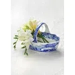 Spode Blue Italian Handled Basket