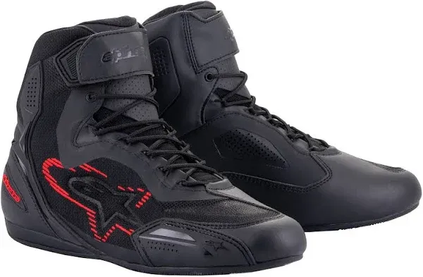 Alpinestars Faster-3 Rideknit Shoes Black Red Yellow Fluo