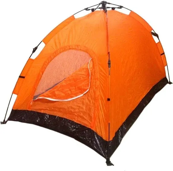 Instant Automatic Pop Up Backpacking Camping Hiking 2 Man Tent Orange Sealed