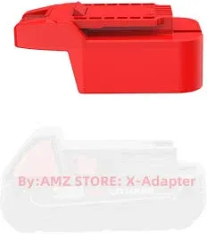 1x Adapter Fits Bauer 20v MAX Cordless Tools Compatible with Milwaukee M18 (Not Old V18) Red Lithium Batteries- Adapter Only