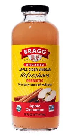 Bragg Refreshers Apple Cider Vinegar, Organic, Honey & Green Tea, Prebiotic - 16 fl oz