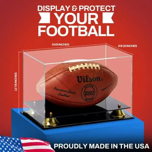 Football Display Case in Clear Acrylic