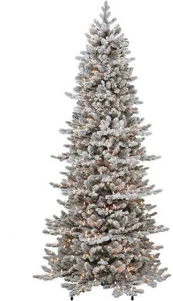 Puleo International 7.5' Pre-Lit Slim Royal Majestic Douglas Spruce Artificial Christmas Tree