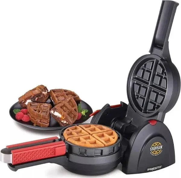 Presto 03512 Stuffler Stuffed Waffle Maker, Belgian Large, Black