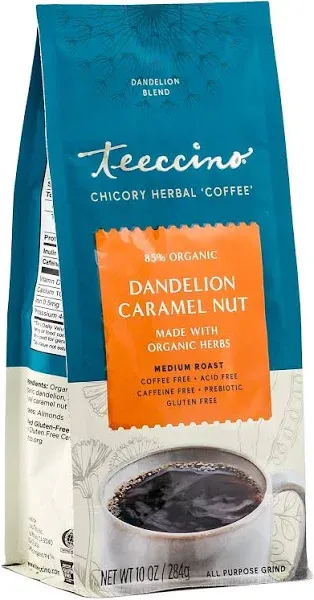 Teeccino Dandelion Caramel Nut Herbal Coffee