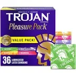 Trojan Pleasure pack Lubricated Latex Condoms (36 ct)