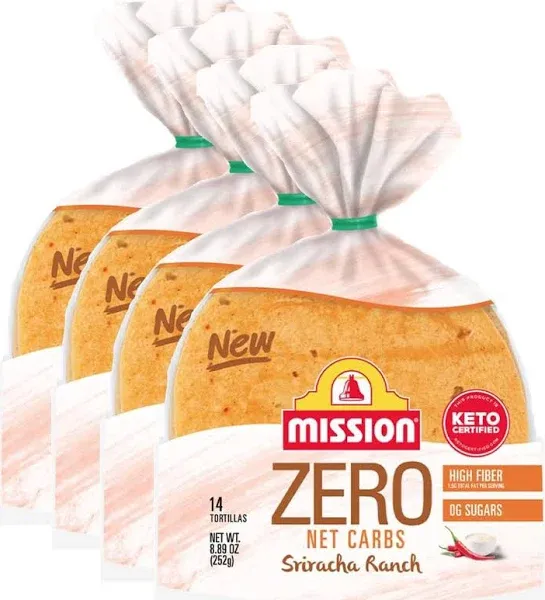 Mission Zero Net Carbs Sriracha Ranch Tortillas