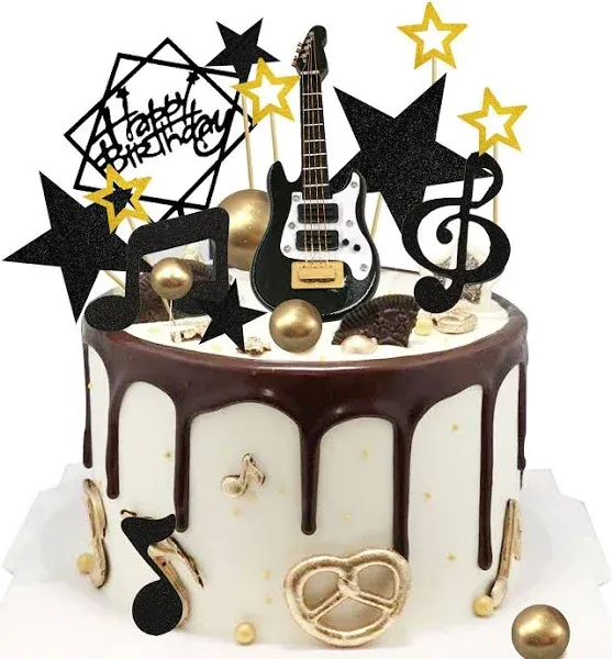 24PCS Guitar Cake Toppers