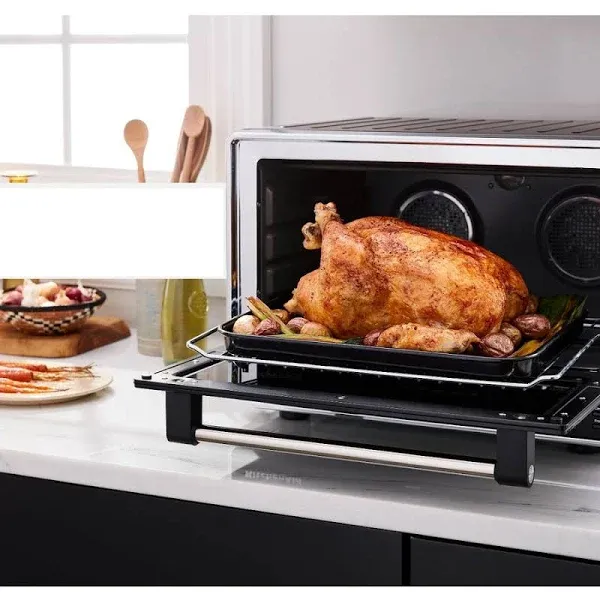 KitchenAid KCO224BM Dual Convection Countertop Oven with Air Fry and Temperat...