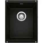 BLANCO, Precis Bar/Prep Sink, Coal Black Matte Granite 18.13&#034;Dx13.75&#034; Wx7.5&#034;H