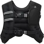 ZELUS Weighted Vest 6lb/8lb/12lb/16lb/20lb/25lb/30lb Weight Vest with Reflective Stripe for Workout