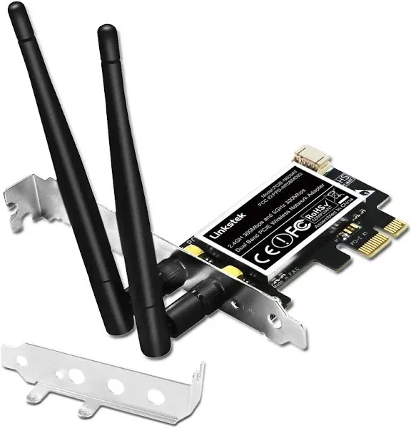 LinksTek Wireless N 600Mbps (2.4GHz 300Mbps and 5GHz 300Mbps) PCI-E Wi-Fi Adapte