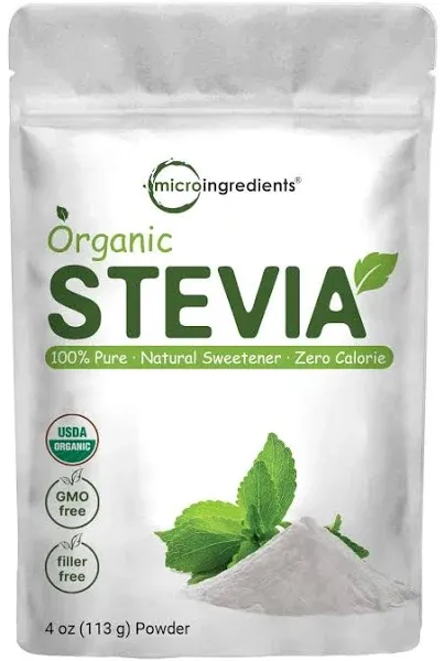 Micro Ingredients Pure Organic Stevia Powder Highest Grade Stevia Green Leaf Extract Reb-A