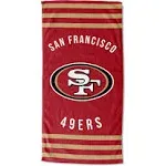 49ers Stripes Beach Towel