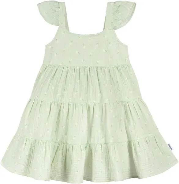 Gerber Toddler Girls' Sleeveless Gauze Dress with Ruffles