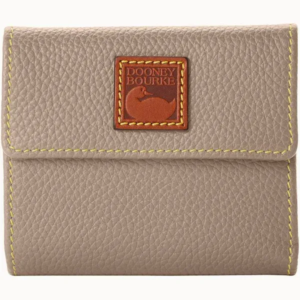 Dooney & Bourke Pebble Grain Small Flap Credit Card Wallet - Dandelion