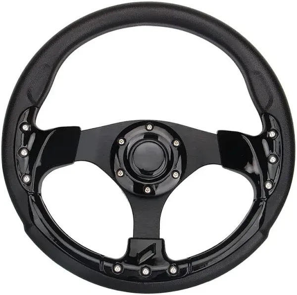 D Shape Style Golf Cart Steering Wheel Universal Design for Club Car Ds and Precedent EZGO RXV & TXT, Yamaha Golf Cart Steering Wheel