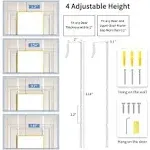  Full Length Mirror 14&#039;&#039; x 48&#039;&#039; Aluminum Alloy Over The Door 14x48 Gold-rect