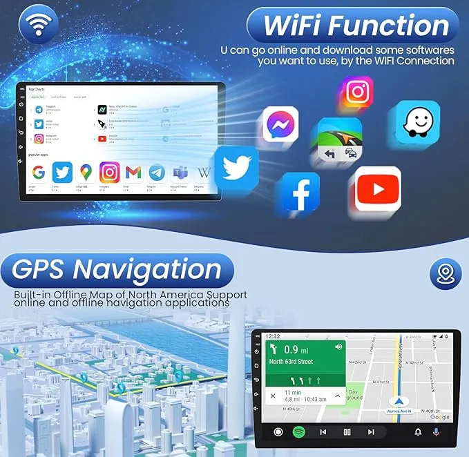 5G WiFi 8 Core Car Radio for Jeep Wrangler JK Compass