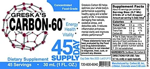 Greska's Carbon-60 45-Day Supply