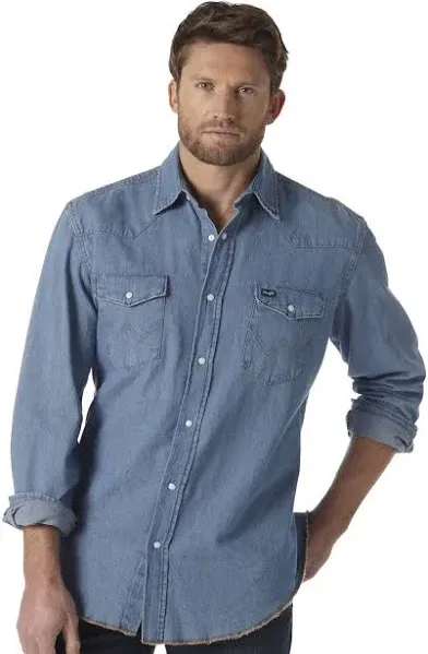 Denim Lng Slve Sld:Stonewash:REG:XXL | Men's SHIRTS | Wrangler®