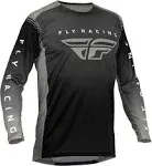 FLY RACING - LITE JERSEY BLACK GRAY MEDIUM