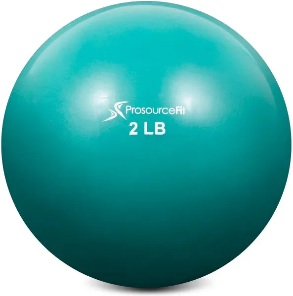 ProSourceFit Weighted Toning Exercise Ball for Pilates/Yoga Blue 4 LB.