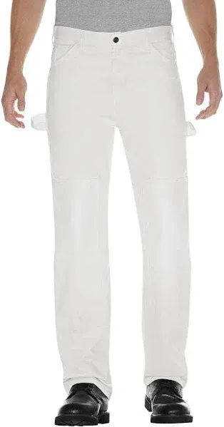 New Dickies Mens DOUBLE KNEE Painters Pants 40X30 White Utility Pockets