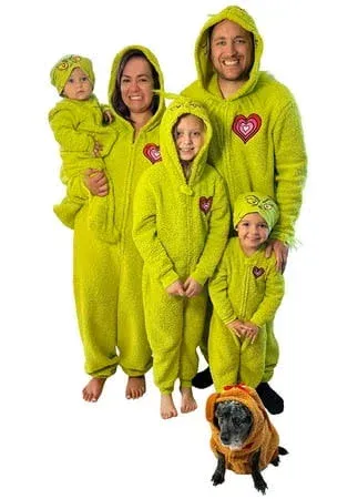 Dr. Seuss Unisex Toddler The Grinch Christmas Matching Family Pajamas Union Suit