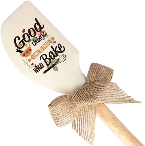 Good Things Come To Those Who Bake Funny Silicone Spatula, Funny Baking Tool, Modern Farmhouse Kitchen Decor, Gift for Chef, Sister, Mom, Pastry Chef, Friends