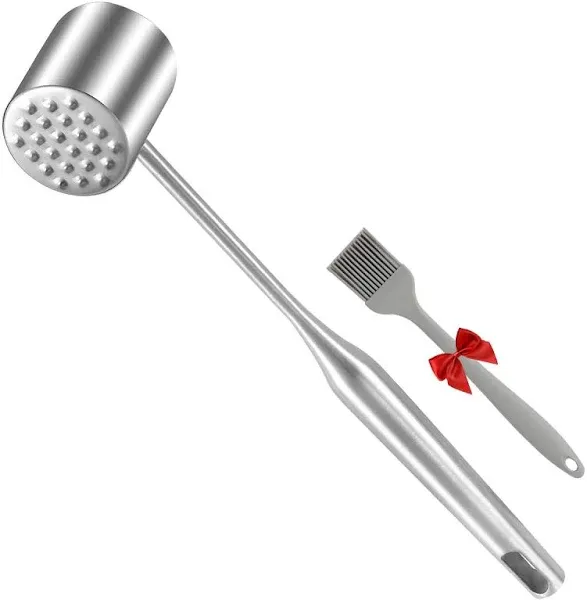 Retaca Heavy Duty Meat Tenderizer, 304 Stainless Steel, Dual-Sided Meat Mallet tool for Flattening and Pounding Steak