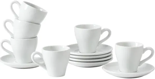 Unilives Espresso Coffee Cups with Saucers