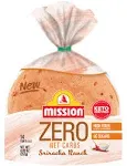 Mission Tortillas, Zero Net Carbs, Sriracha Ranch