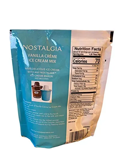 Nostalgia 8 Oz. Chocolate Individual Ice Cream Packets ICMX8CH Nostalgia ICMX8CH