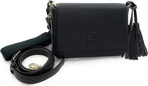 NWT TORY BURCH THEA FLAT WALLET CROSSBODY BAG CLUTCH CARD CASE WALLET BLACK