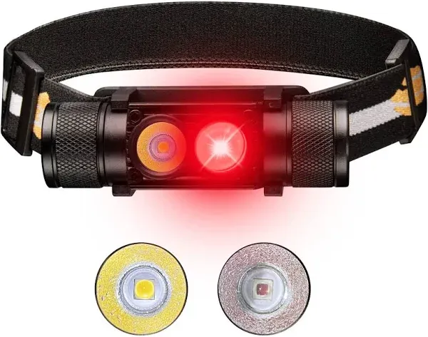 D25LR(H25LR) Rechargeable Headlamp, with LH351D 5000K White LED and SST20 Dr 660 ...