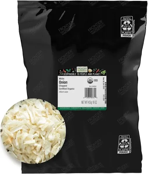 Frontier Natural Products Organic White Onion Flakes - 16 oz bag